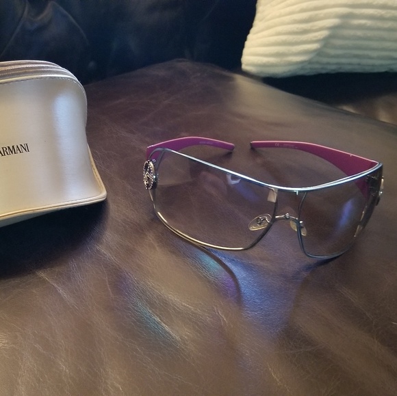 Georgio Armani Accessories - Georgio Armani Sunglasses pink sides!!